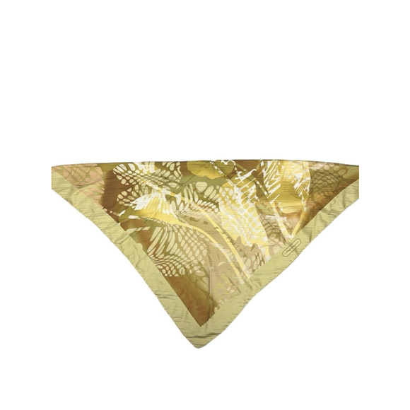 Women's Salvatore Ferragamo Scarf Green/Yellow Square 86CM - Picture 2 of 6